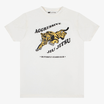 T-shirt Aggressive biały